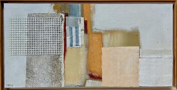 Eugene Healy Abstract Collage Oil Painting