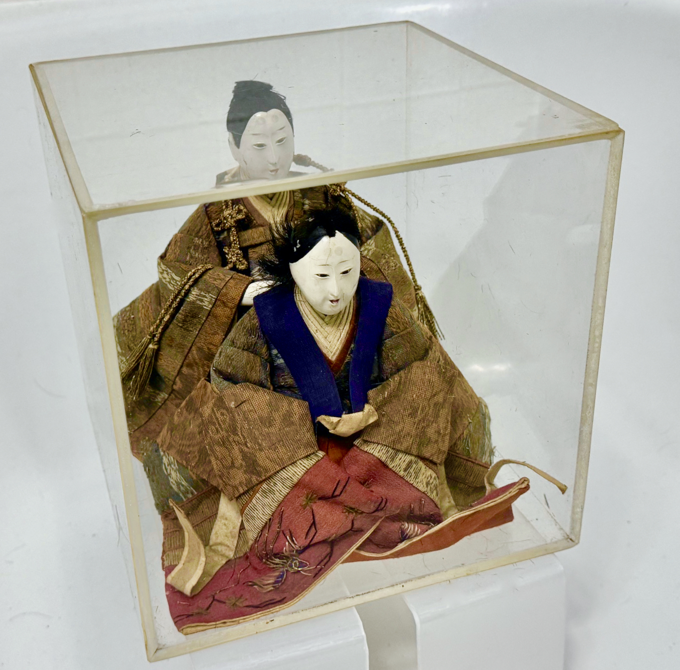 Gofun Neiji Period Hina Japanese Emperor & Empress Doll