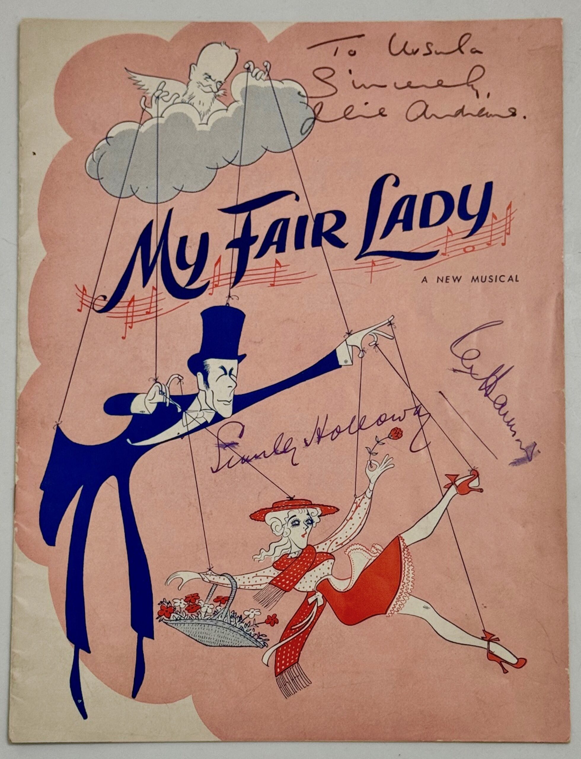 Julie Andrews, Rex Harrison, Signed, My Fair Lady, 1956