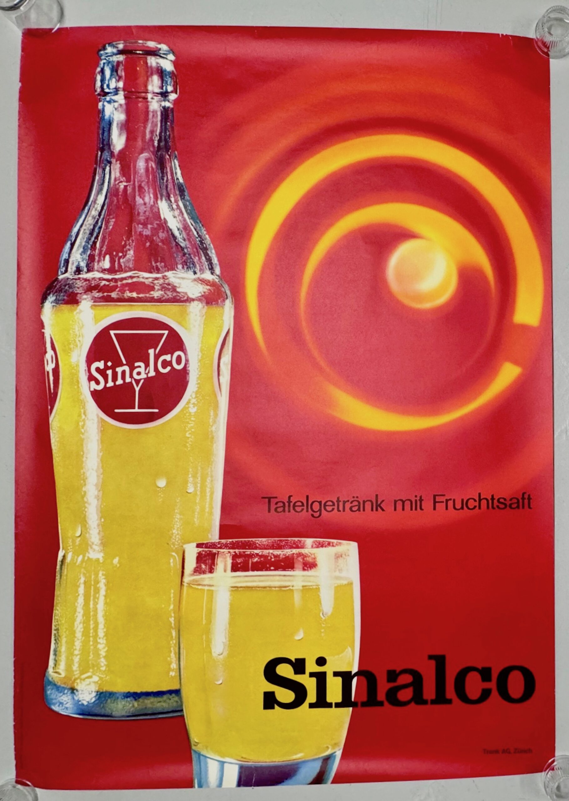 Sinalco Fruit Juice, Advertisement Poster, Alfons Ruckstuhl, 1970