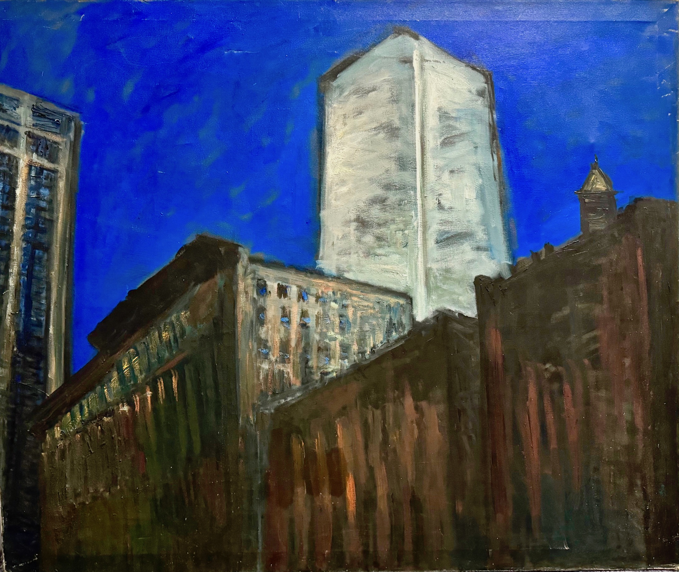Joseph Greenberg, World Trade Center Painting, 1991