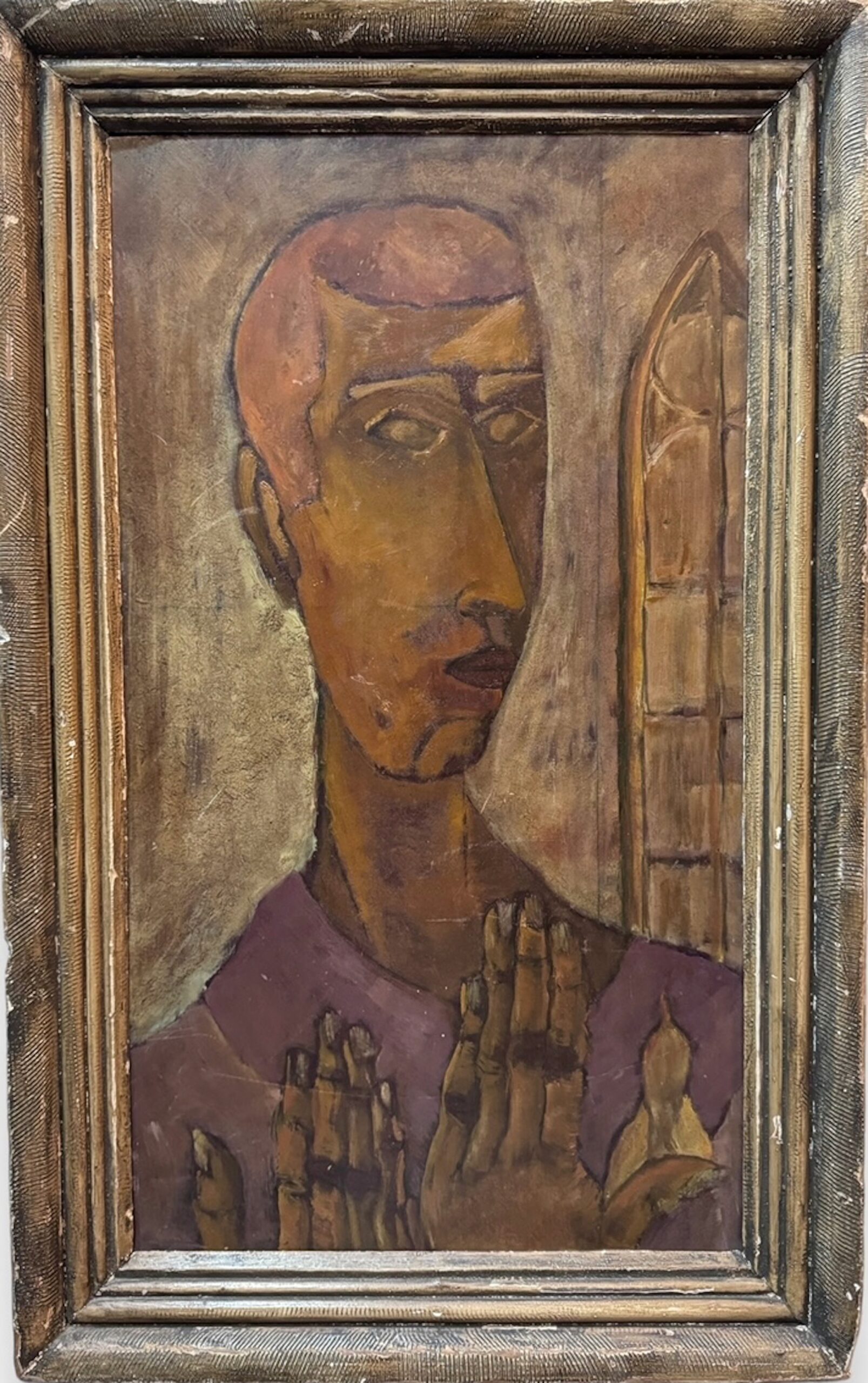 Mid-Century Cubist Painting, The Offering