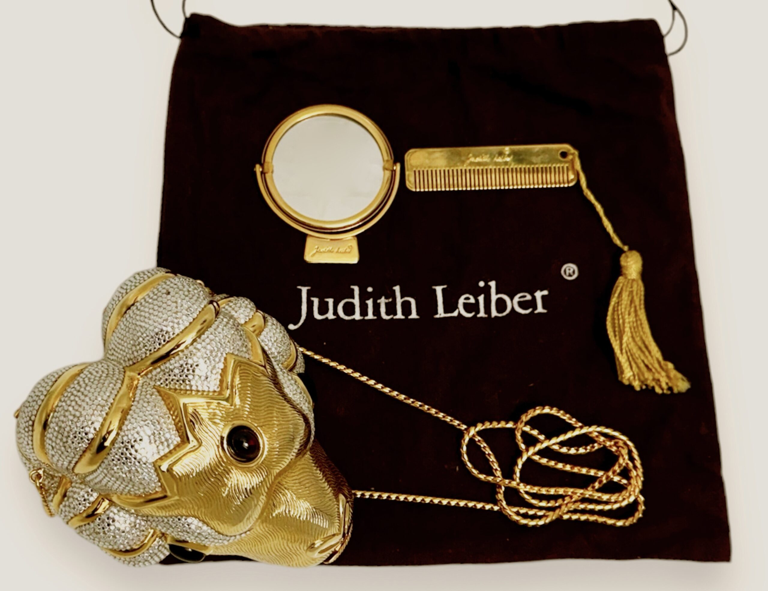 Judith Leiber Crystal Ram Head Purse