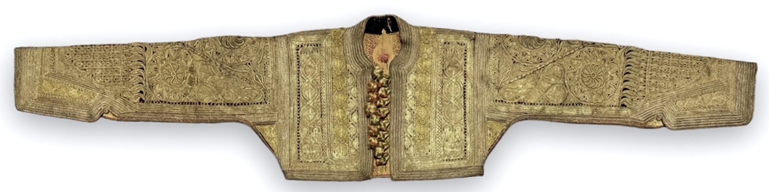 19th C. Ottoman Turkish Hand Embroidered Metallic Jacket