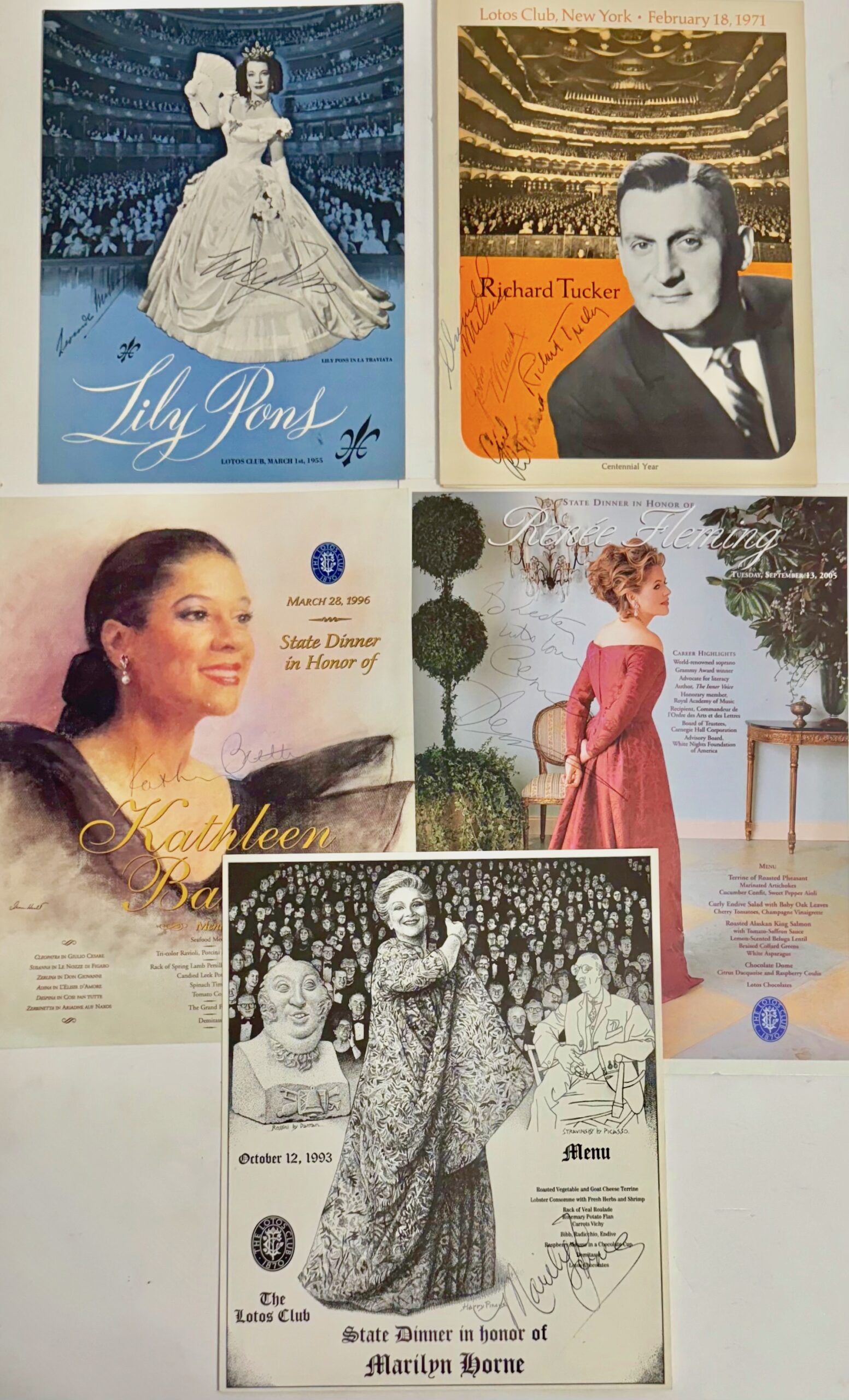 Opera Singers Autographed State Dinner Honoree, Lotus Club, NYC