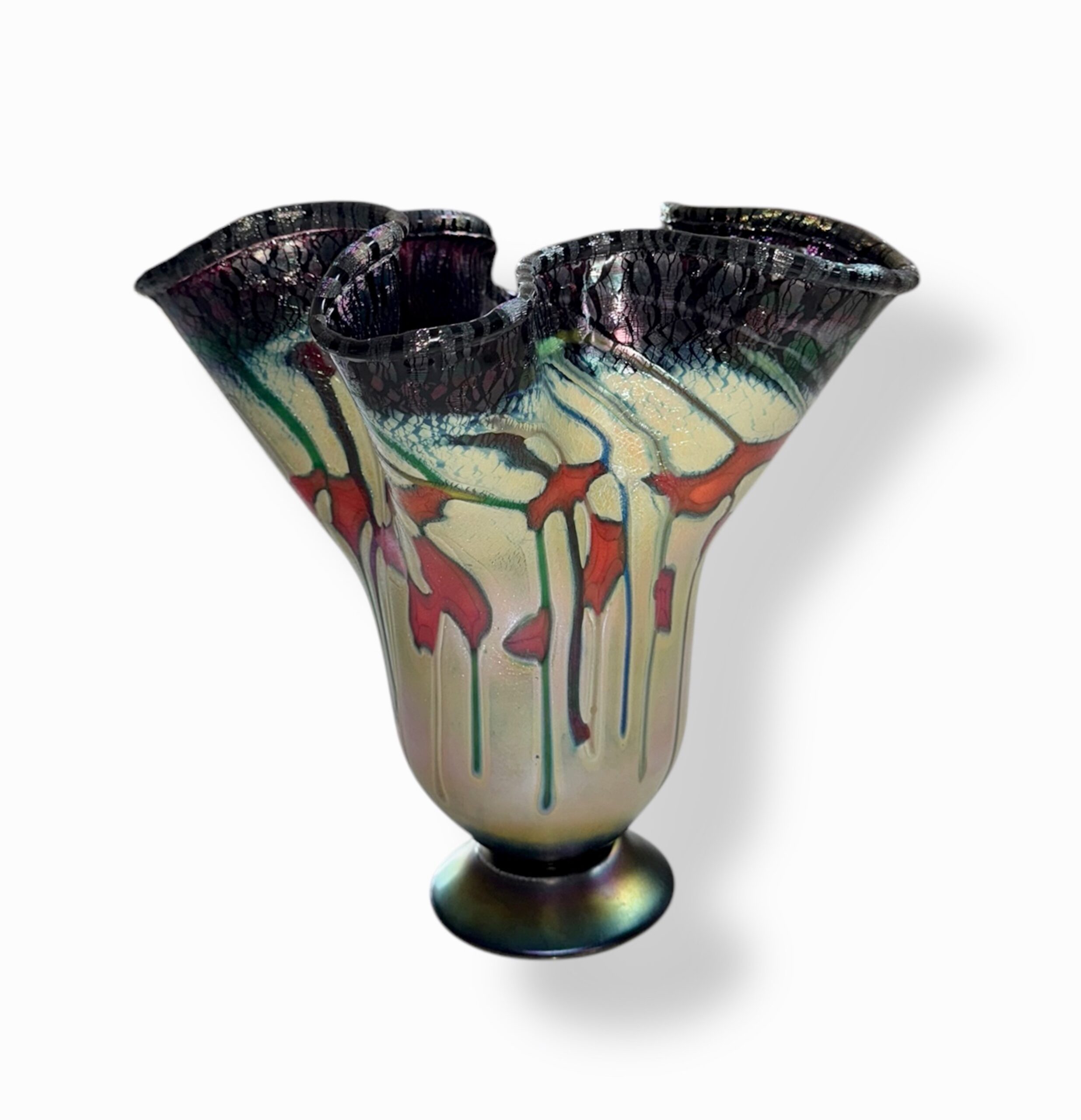 Robert Held Iridescent Studio Art Glass Vase