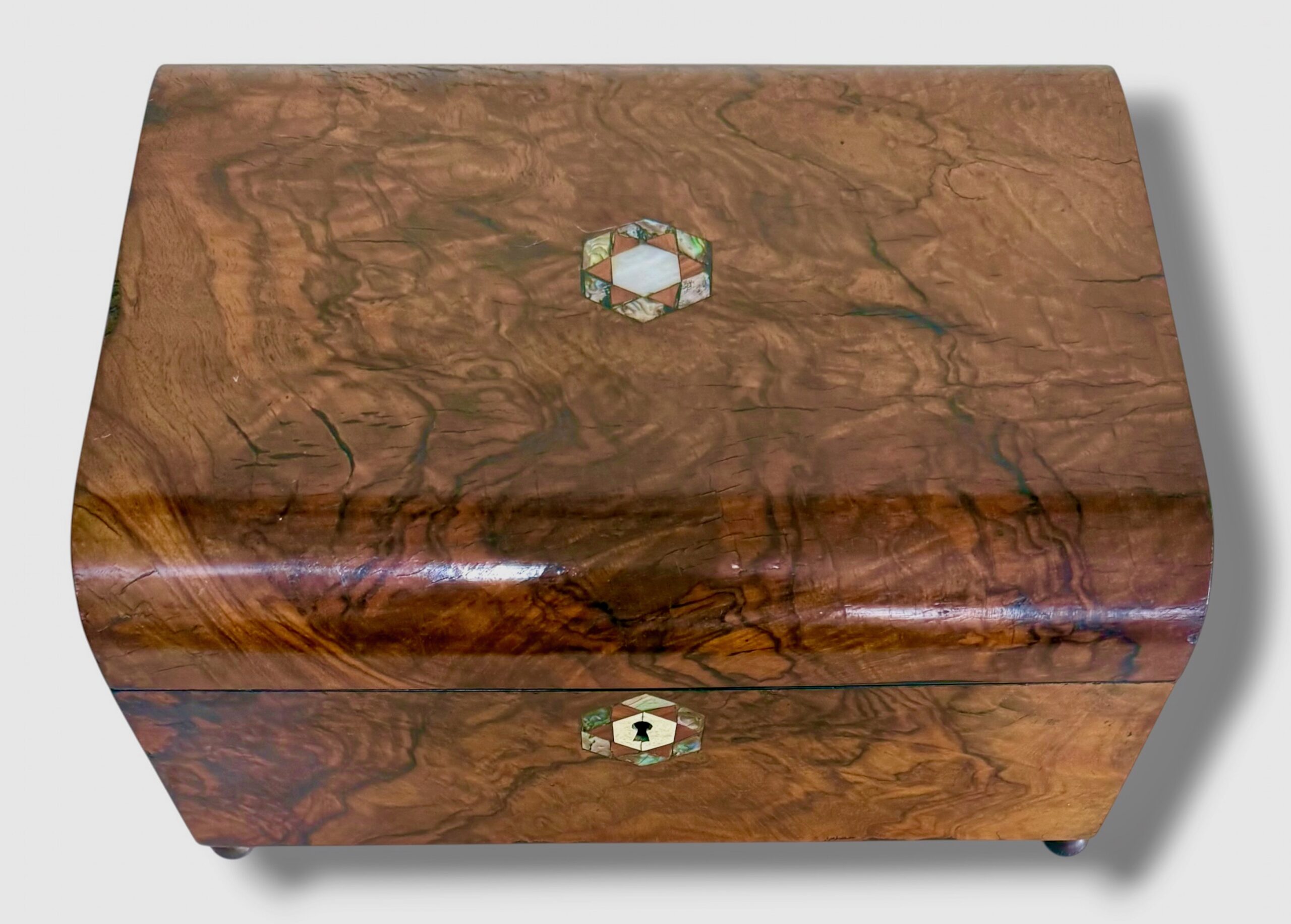 19th Century Mahogany Document Box W Brass Campaigning Detail