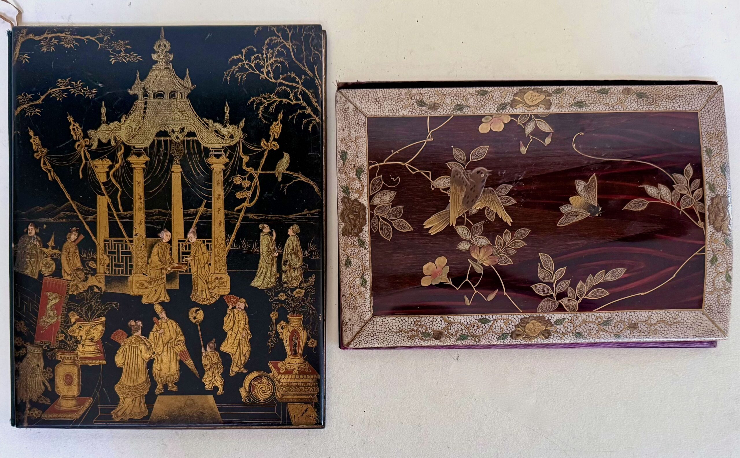 19th Century Papier Mache Desk Blotter Folios