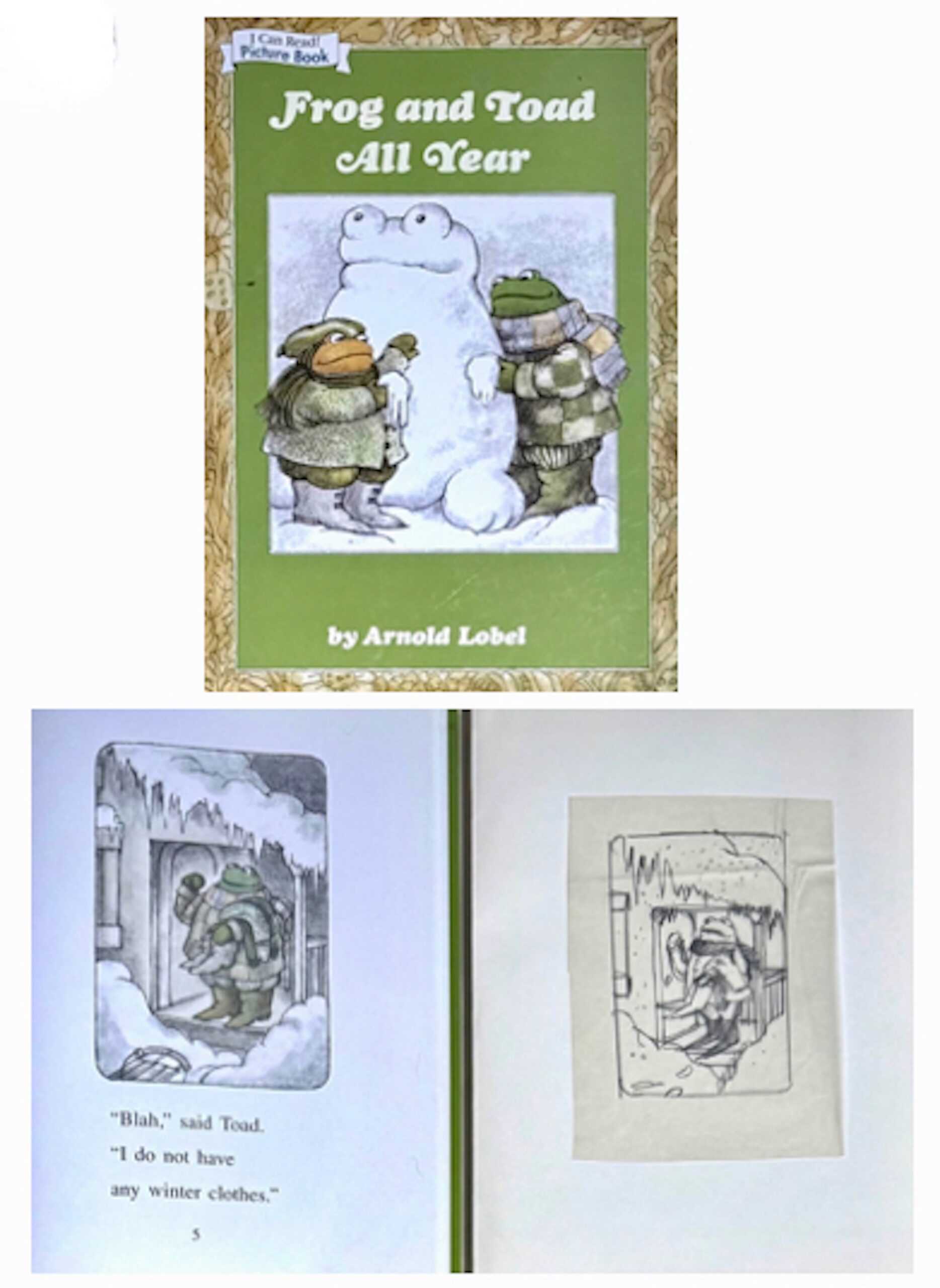 FROG AND TOAD ALL YEAR Original Published Drawings By Arnold Lobel, 1976