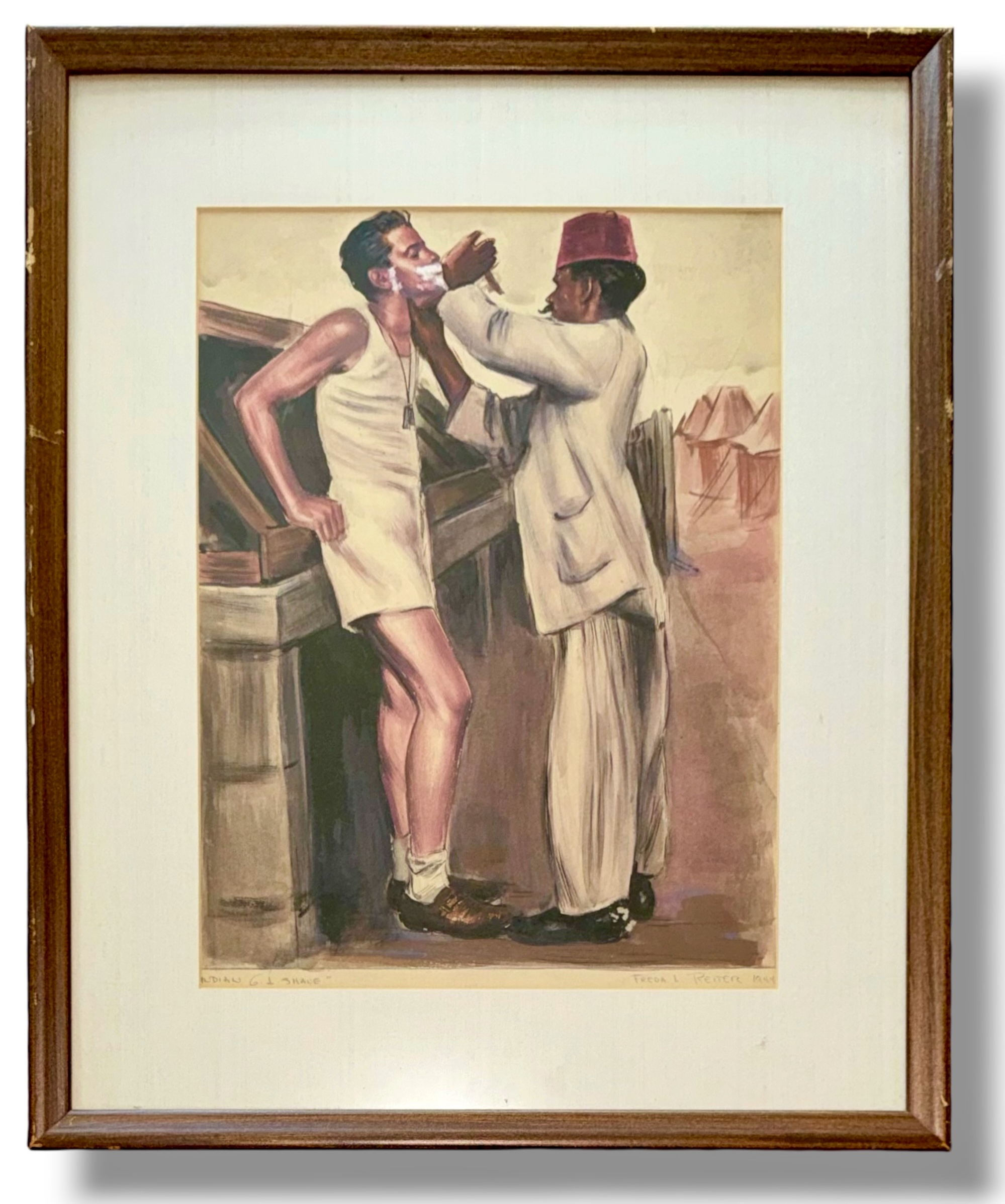 Freda L. Reiter: Indian GI Shave, 1944