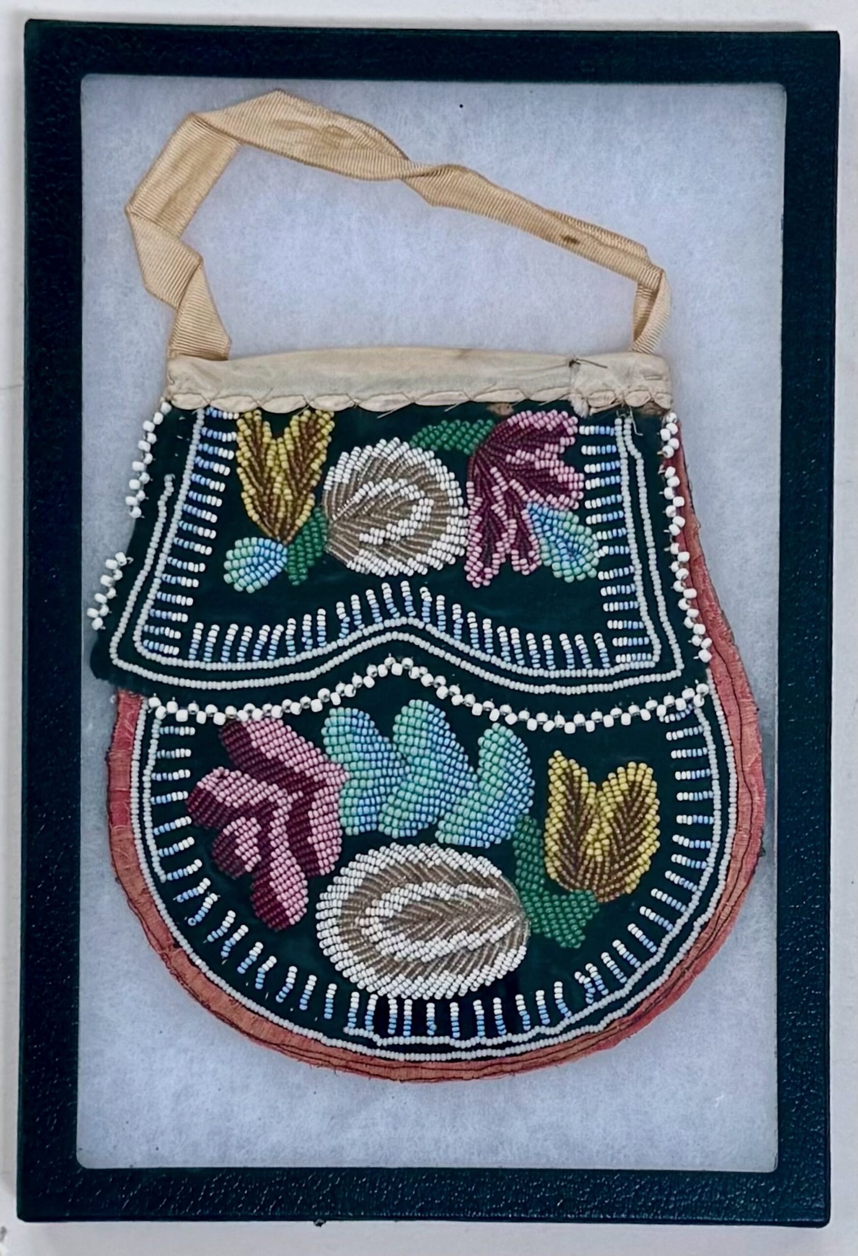 Native American Iroquois Double Sided Beadwork Bag
