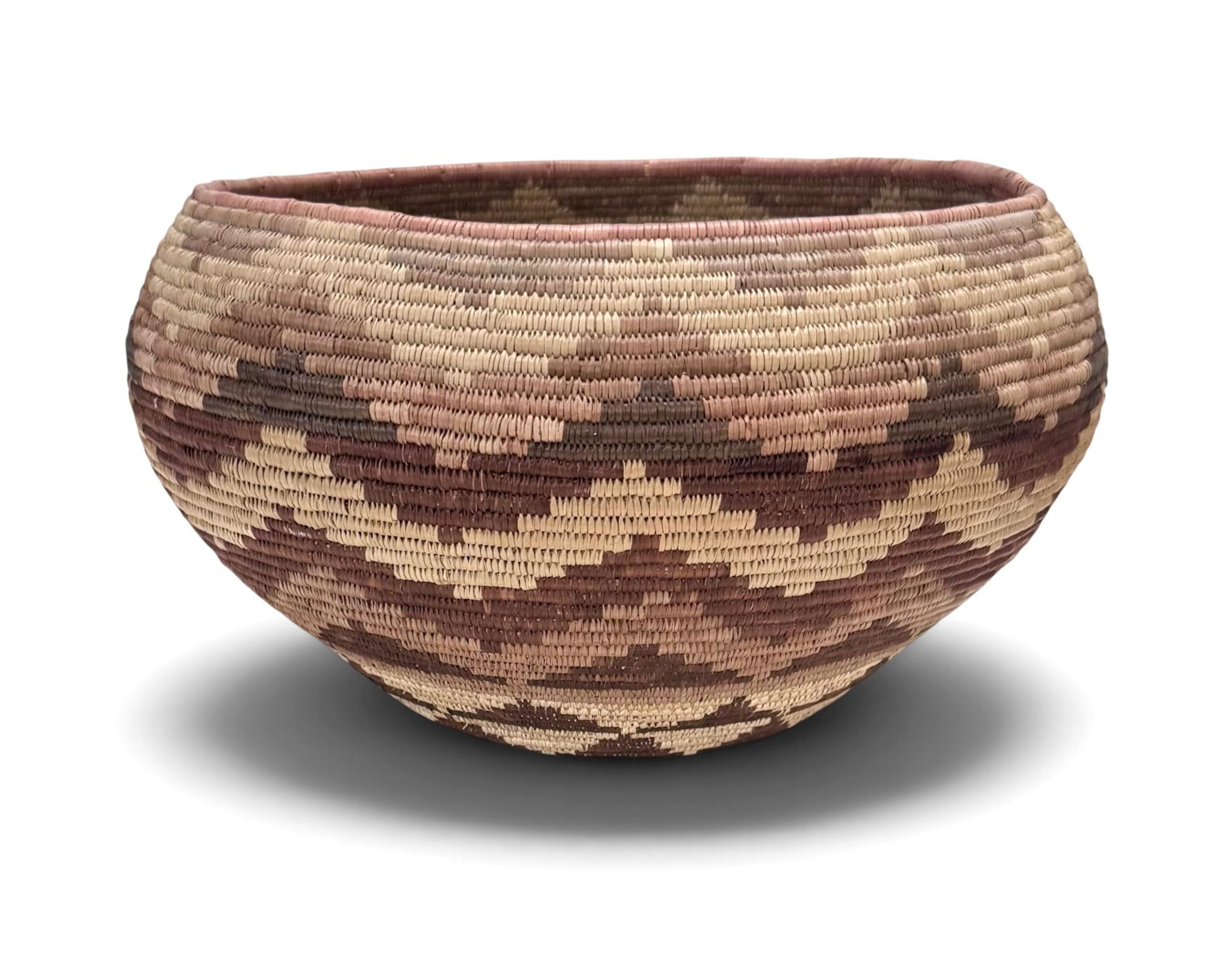 Native American Paiute Hand-Woven Polychrome Basket